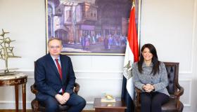 وزيرة التعاون الدولى تلتقى رئيس بعثة الاتحاد الأوروبى بالقاهرة