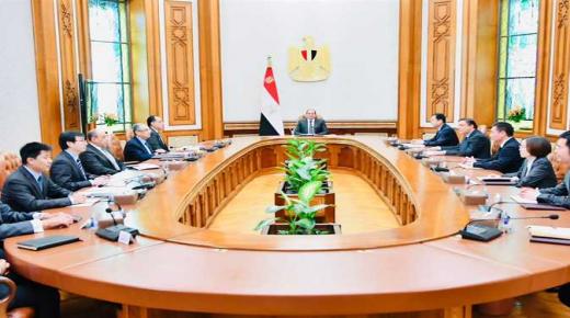الرئيس السيسي يستقبل رئيس مجموعة الصين الدولية للطاقة