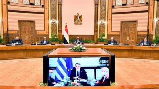 الرئيس السيسي يبحث مع رئيس وزراء اليونان سبل التعاون في قطاع الطاقة